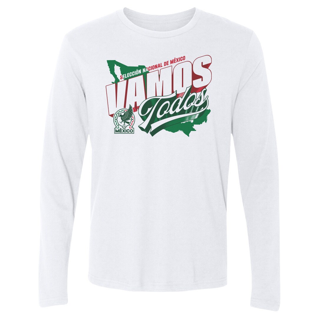 Shop mexico national team 500 level vamos todos country long sleeve t-shirt – white – Argentina National Team Jerseys & T-Shirts for True Fans
