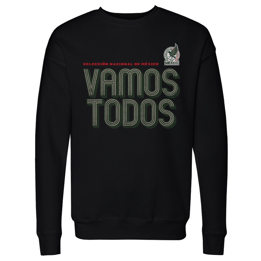 Shop mexico national team 500 level vamos todos inline bold crewneck sweatshirt – black – Argentina National Team Jerseys & T-Shirts for True Fans
