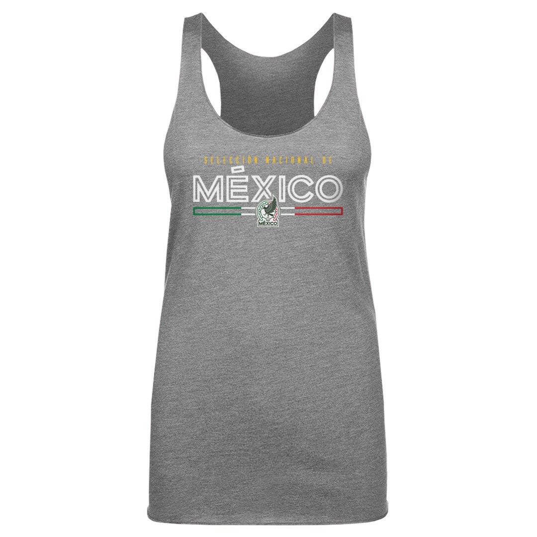 Shop mexico national team 500 level women8217s inline tri-blend racerback tank top – gray – Argentina National Team Jerseys & T-Shirts for True Fans