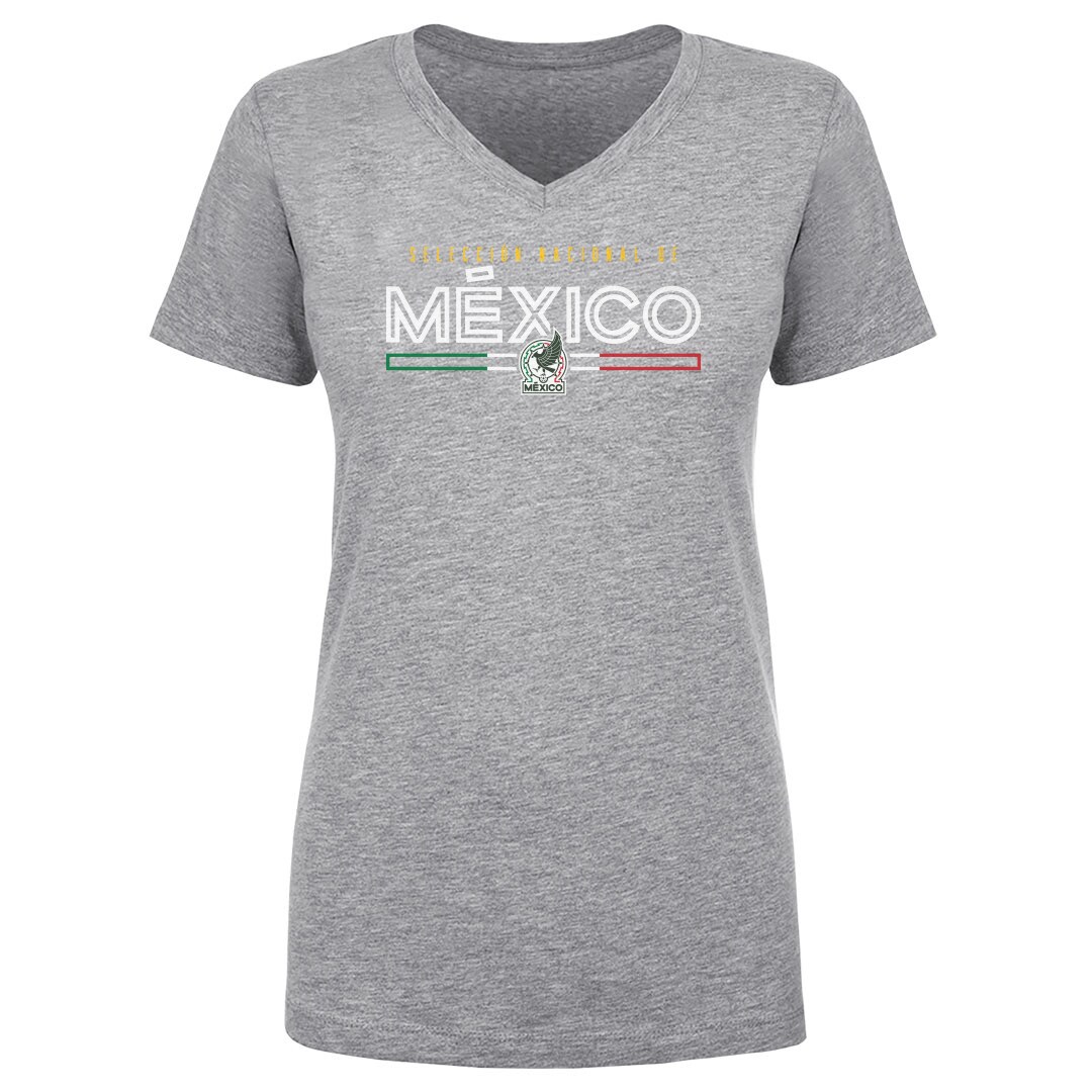 Shop mexico national team 500 level women8217s inline v-neck t-shirt – heather gray – Argentina National Team Jerseys & T-Shirts for True Fans