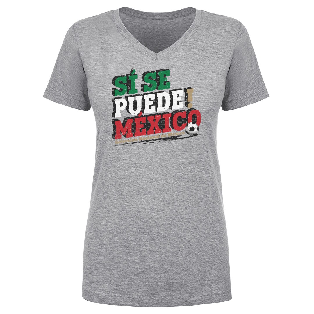 Shop mexico national team 500 level women8217s si se puede v-neck t-shirt – heather gray – Argentina National Team Jerseys & T-Shirts for True Fans