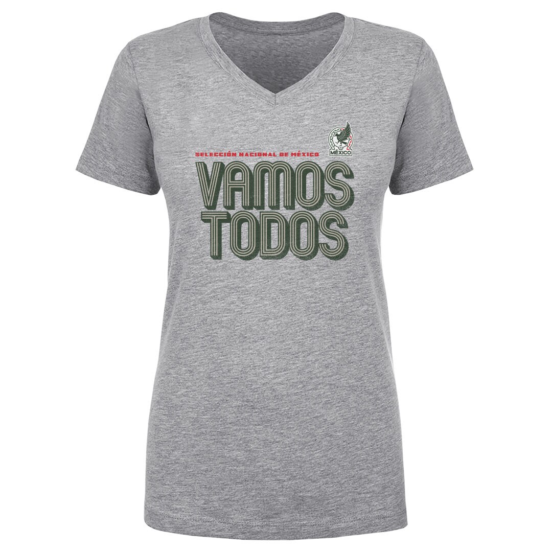 Shop mexico national team 500 level women8217s vamos todos inline bold v-neck t-shirt – heather gray – Argentina National Team Jerseys & T-Shirts for True Fans