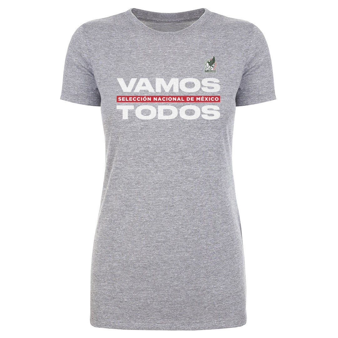 Shop mexico national team 500 level women8217s vamos todos t-shirt – heather gray – Argentina National Team Jerseys & T-Shirts for True Fans