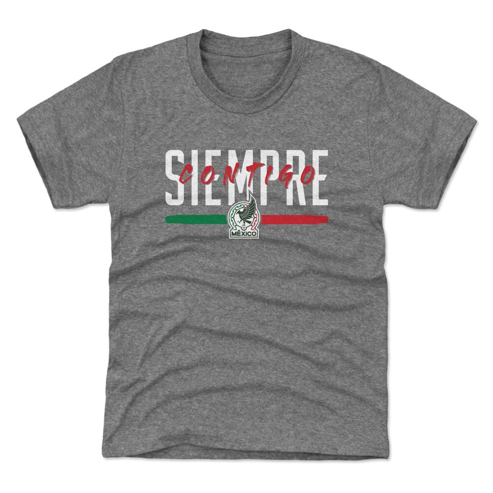 Shop mexico national team 500 level youth siempre contigo t-shirt – gray – Argentina National Team Jerseys & T-Shirts for True Fans