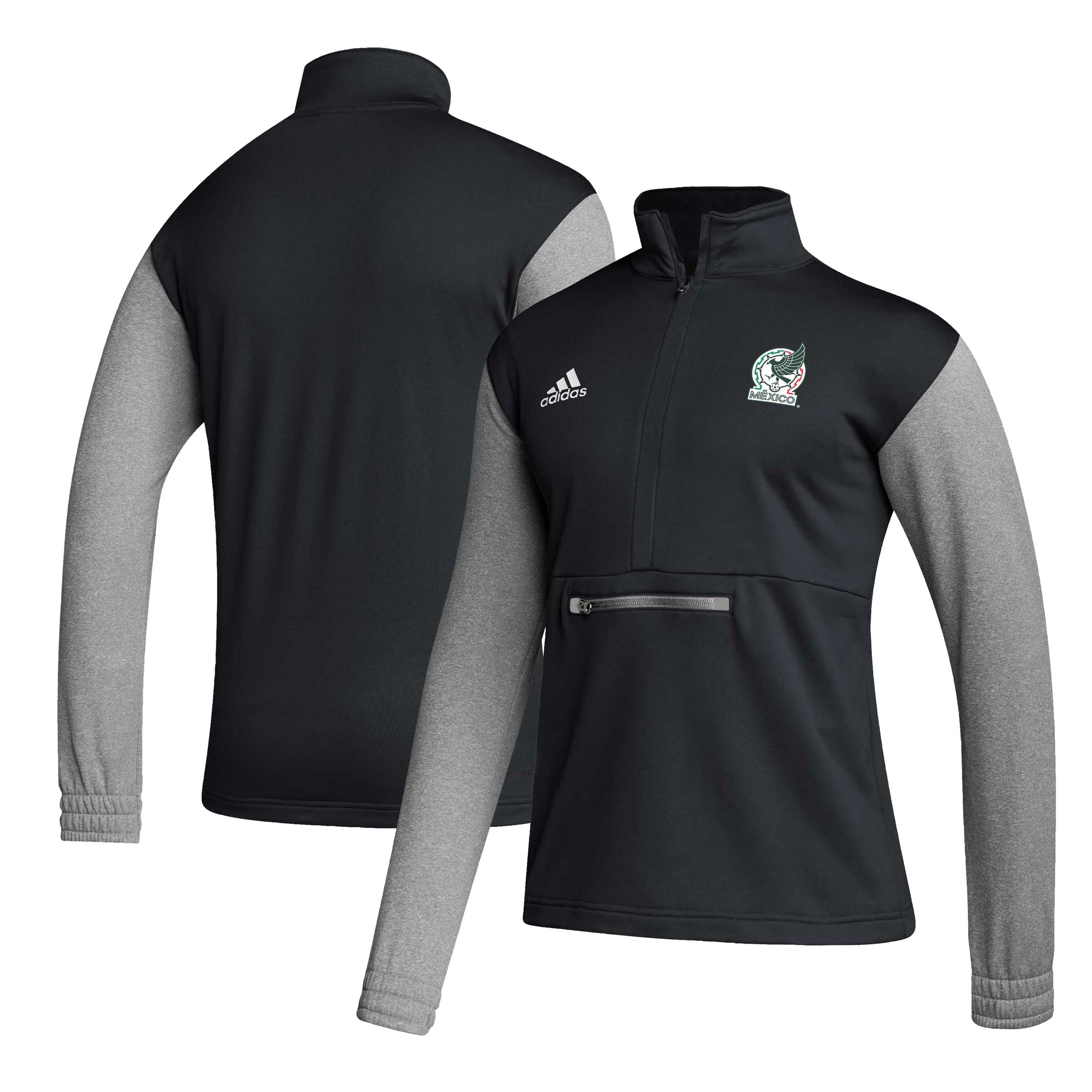 Shop mexico national team adidas crest long sleeve half-zip top – black – Argentina National Team Jerseys & T-Shirts for True Fans