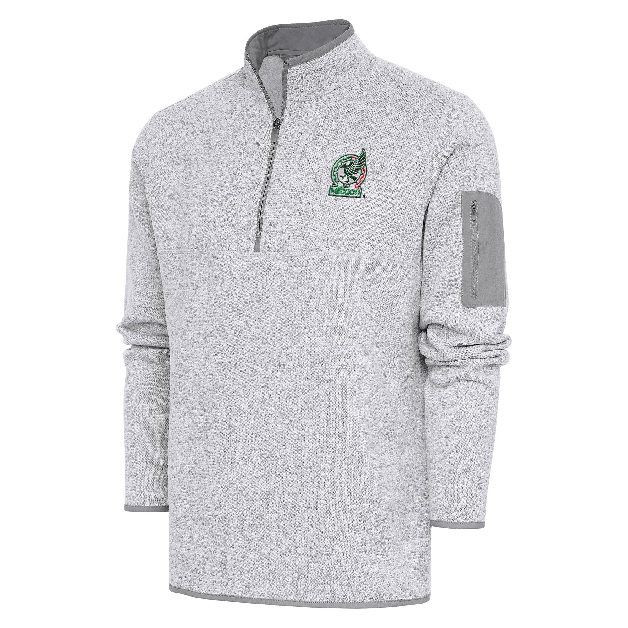 Shop mexico national team antigua elevate quarter-zip pullover – heather gray – Argentina National Team Jerseys & T-Shirts for True Fans