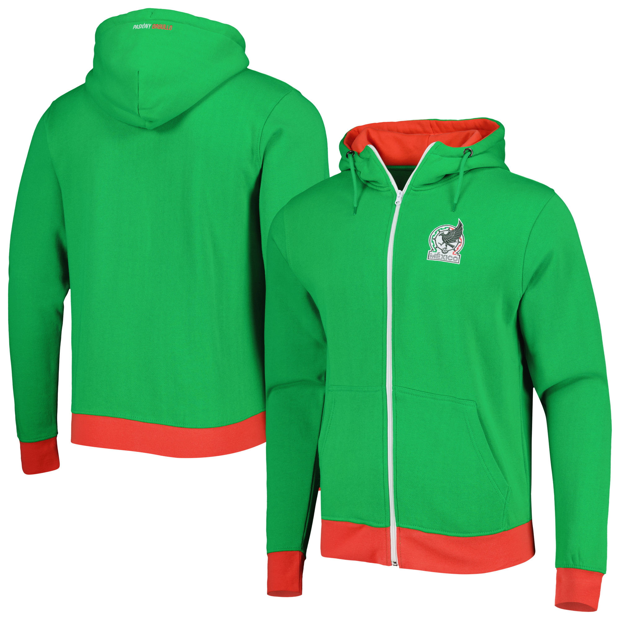 Shop mexico national team crest full-zip hoodie – green – Argentina National Team Jerseys & T-Shirts for True Fans