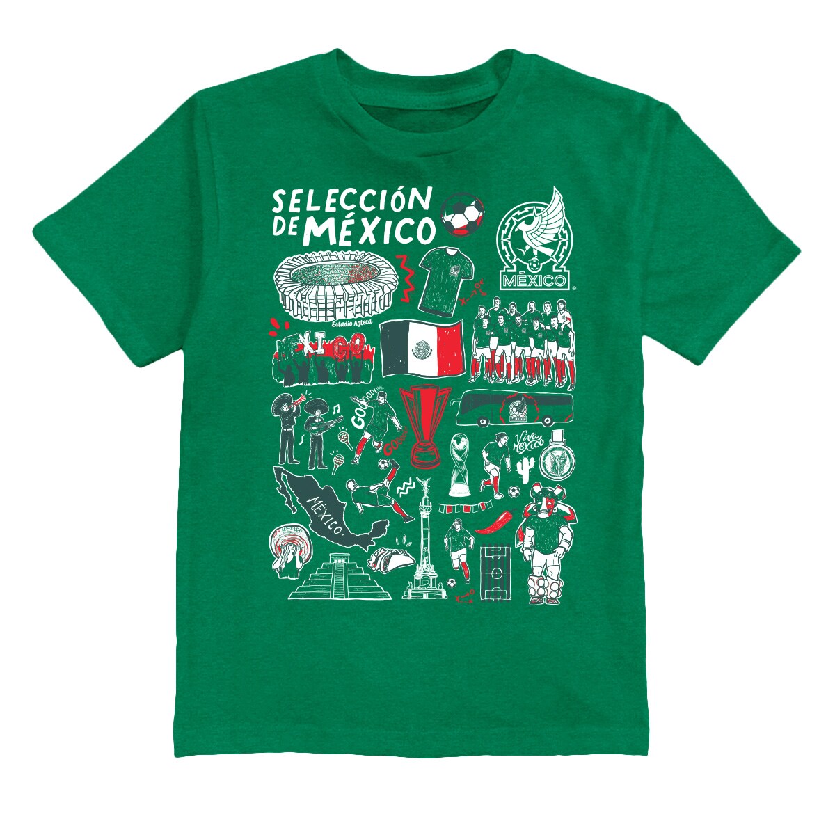 Shop mexico national team vive la fete youth impressions artwork t-shirt – green – Argentina National Team Jerseys & T-Shirts for True Fans
