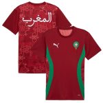 Shop morocco national team puma 2025 pre-match jersey – red – Argentina National Team Jerseys & T-Shirts for True Fans