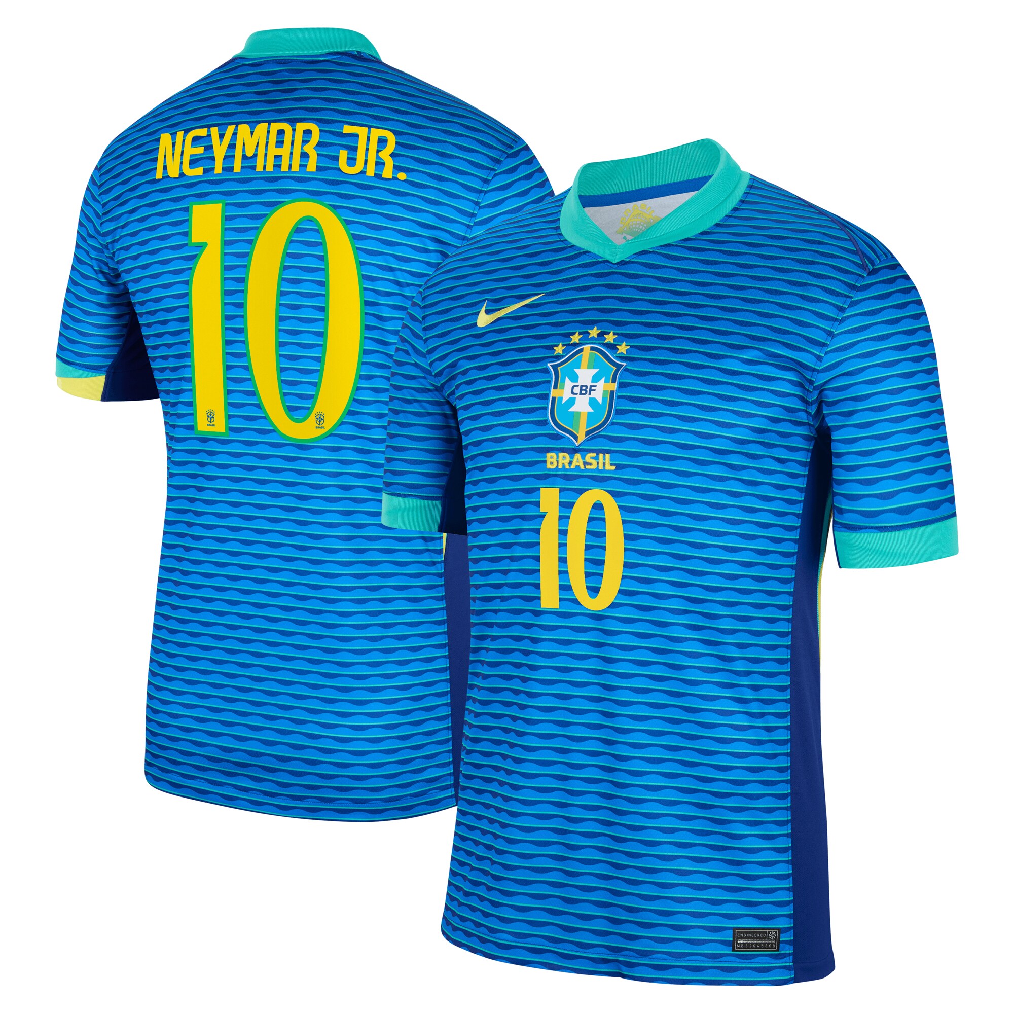 Shop neymar jr. brazil national team nike 2024 away stadium replica player jersey – blue – Argentina National Team Jerseys & T-Shirts for True Fans