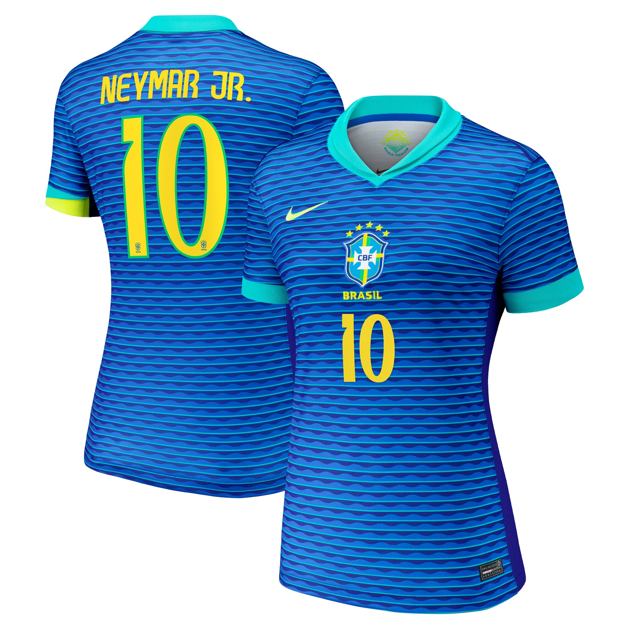 Shop neymar jr. brazil national team nike women8217s 2024 away stadium replica player jersey – blue – Argentina National Team Jerseys & T-Shirts for True Fans