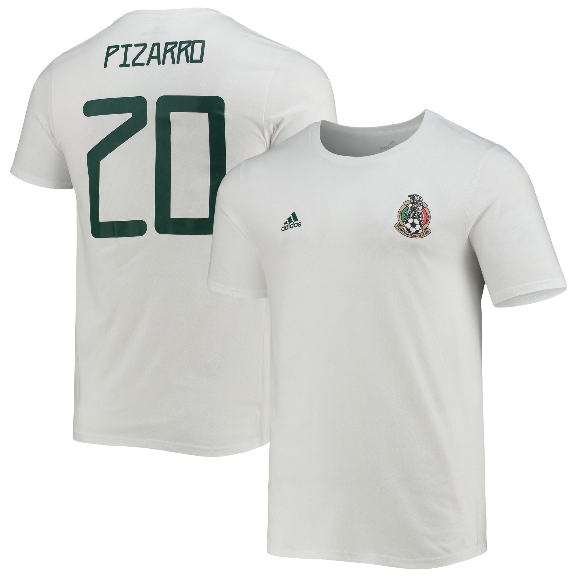 Shop rodolfo pizarro mexico national team adidas amplifier name amp number t-shirt – white – Argentina National Team Jerseys & T-Shirts for True Fans