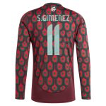 Shop santiago giménez mexico national team adidas 2024 home replica player long sleeve jersey – burgundy – Argentina National Team Jerseys & T-Shirts for True Fans