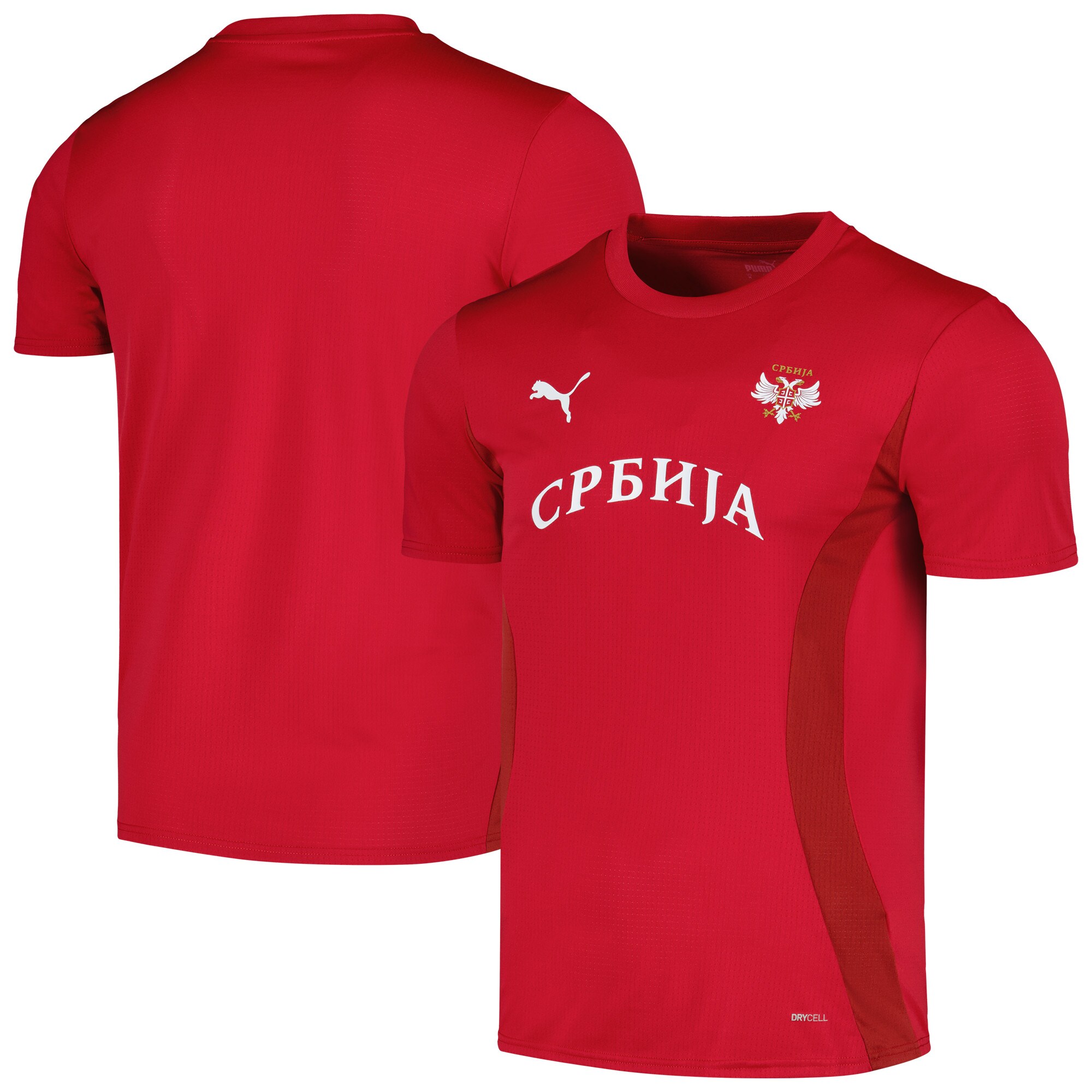 Shop serbia national team puma 2024 pre-match jersey – red – Argentina National Team Jerseys & T-Shirts for True Fans