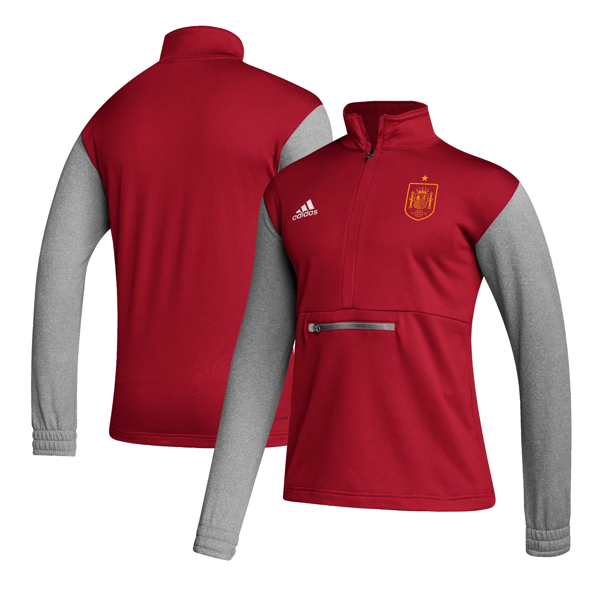 Shop spain national team adidas crest long sleeve half-zip top – red – Argentina National Team Jerseys & T-Shirts for True Fans